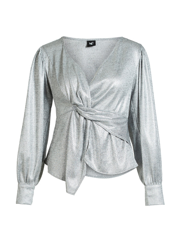NÜ BIRKE overslagblouse Blouses 989 iron grey