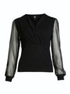 NÜ BLAKE blouse Breigoed Zwart