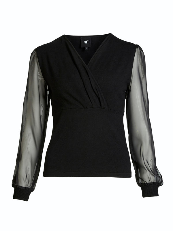 NÜ BLAKE blouse Breigoed Zwart