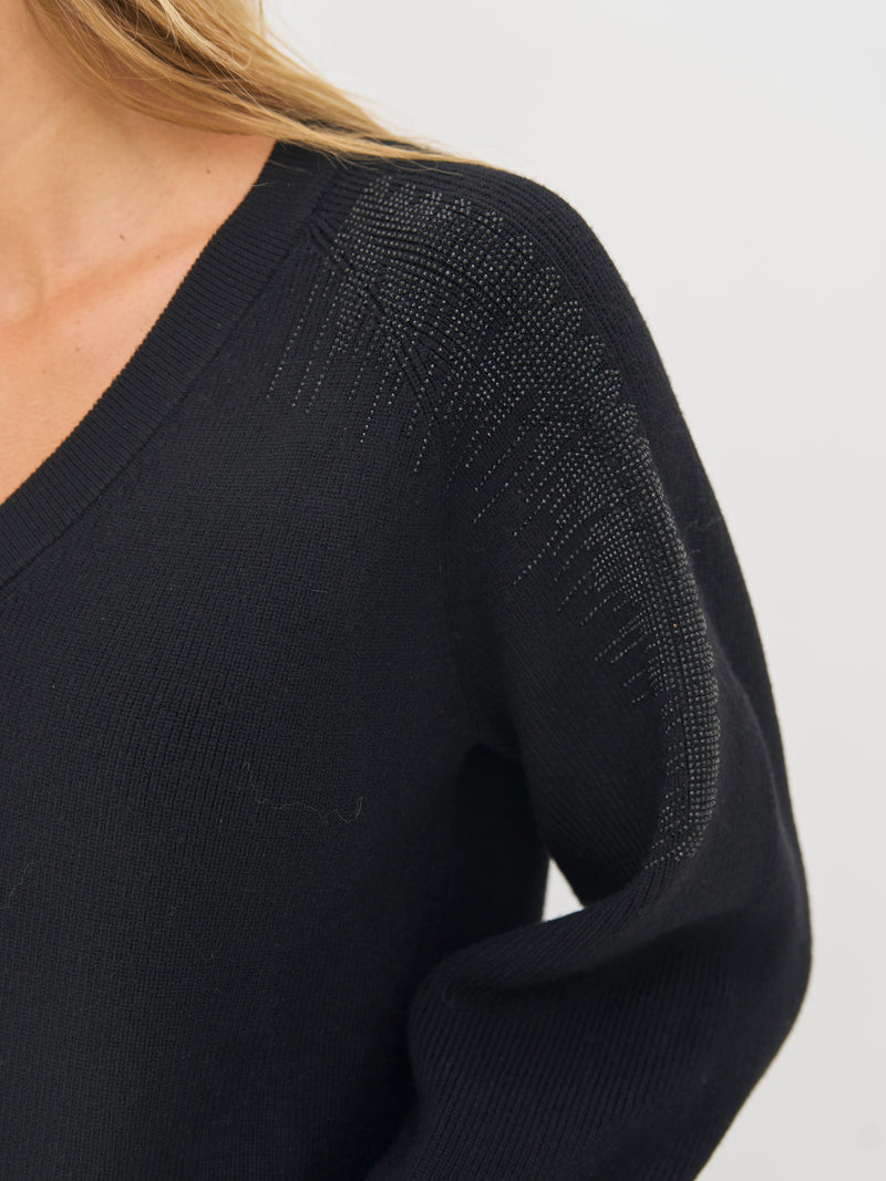 NÜ BLAKE gebreide blouse Breigoed Zwart