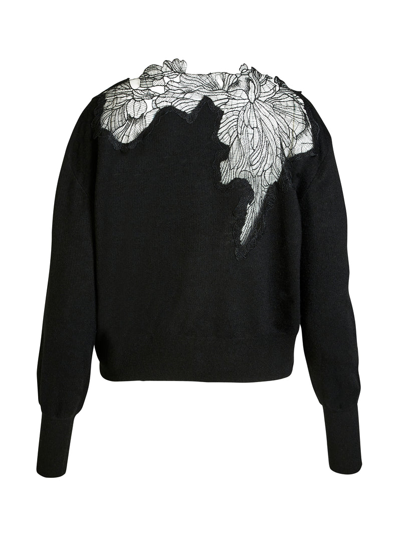 NÜ BOBBI gebreide blouse Breigoed Zwart