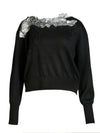 NÜ BOBBI gebreide blouse Breigoed Zwart