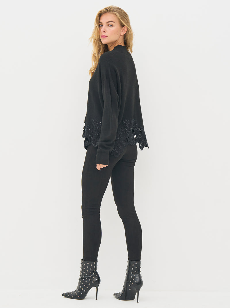 NÜ BOBBI gebreide poncho Breigoed Zwart