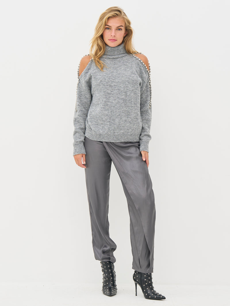 NÜ BODIL coltrui blouse Breigoed 989 iron grey