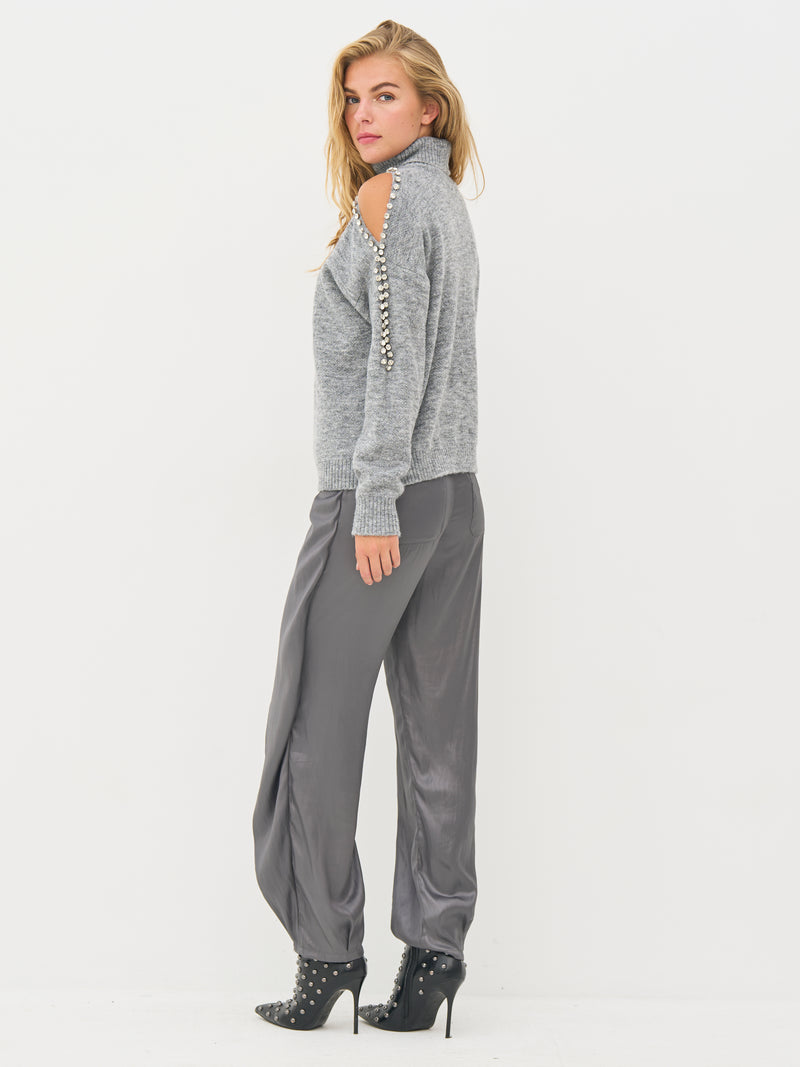 NÜ BODIL coltrui blouse Breigoed 989 iron grey