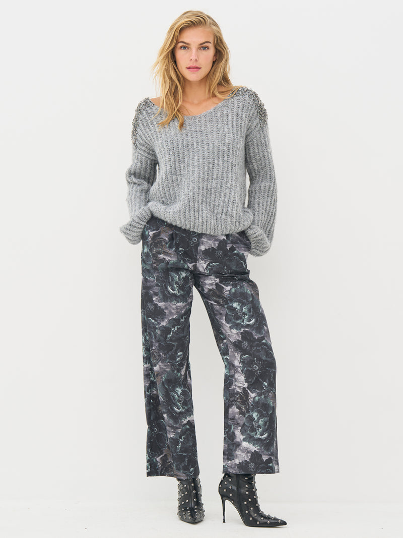 NÜ BODIL gebreide blouse Breigoed 989 iron grey