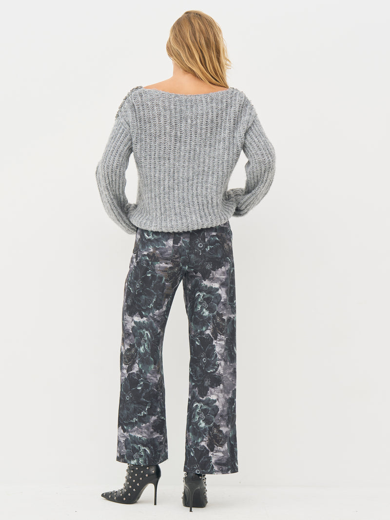 NÜ BODIL gebreide blouse Breigoed 989 iron grey