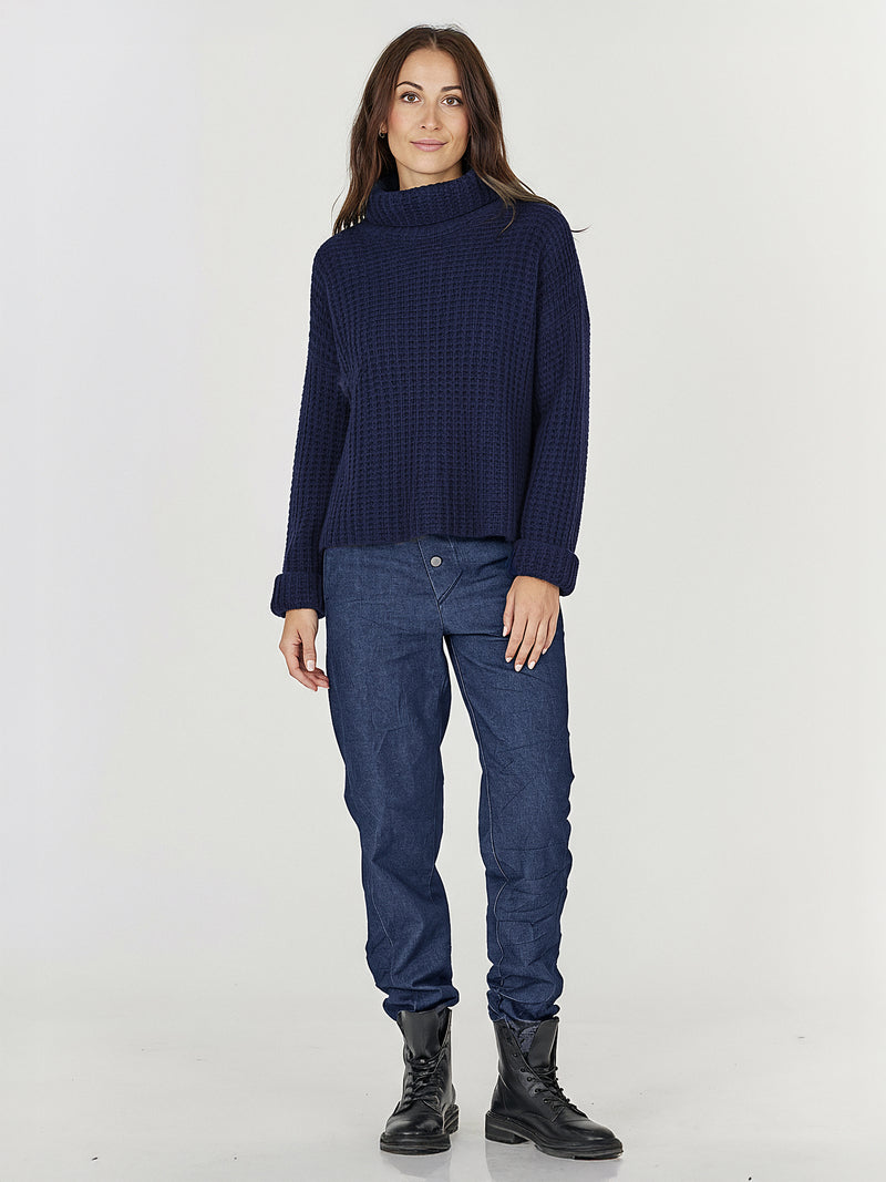NÜ Bano Blouse knit Breigoed 476 Navy