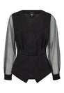 NÜ Bao Blouse Blouses Zwart