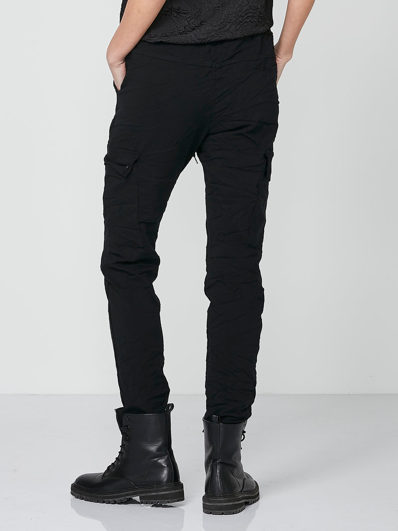 NÜ CARMEN cargo broek Broeken 000 Solid black