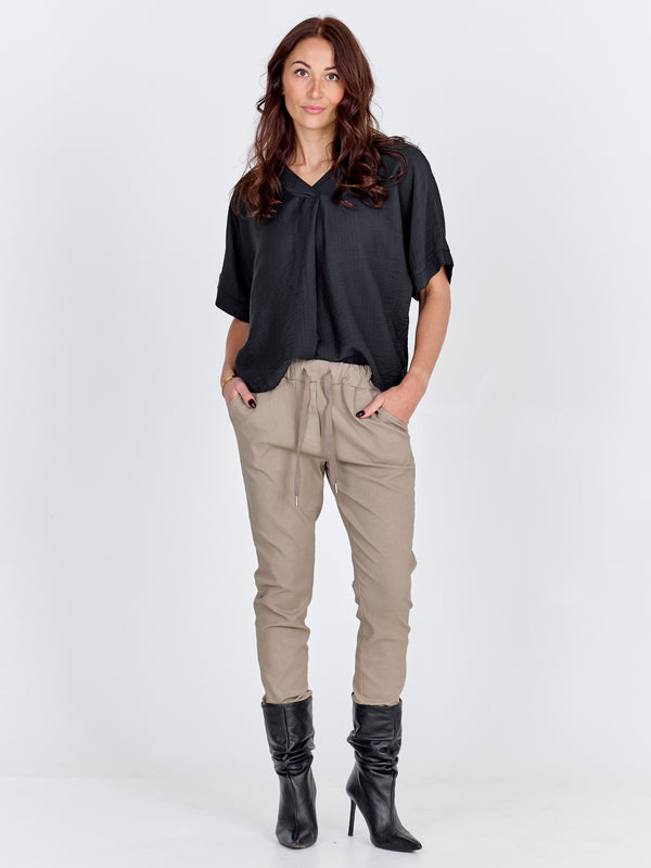 NÜ CARMEN effen broek Broeken 112 Bone