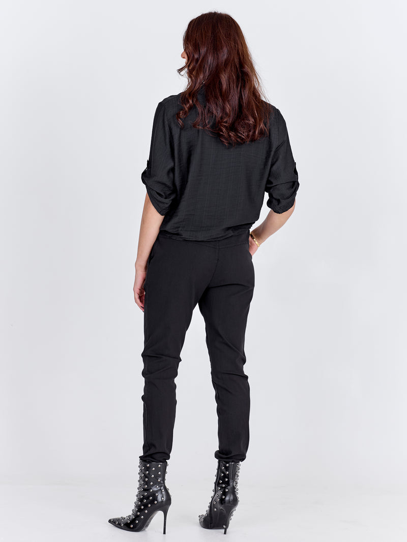 NÜ CARMEN effen broek Broeken Zwart