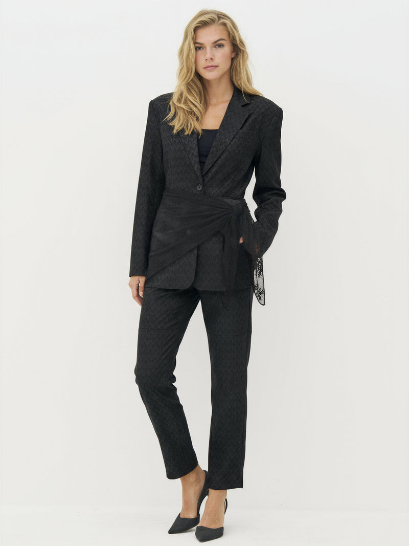 NÜ CHERIESE Scarf Sjaals Zwart