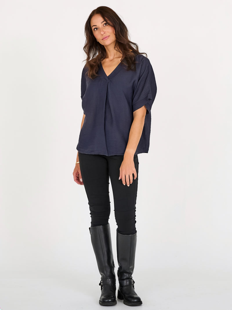 NÜ CINDA blouse Tops en t-shirts 476 Navy