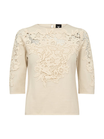 NÜ DAC Blouse gebreid Blouses 112 Bone