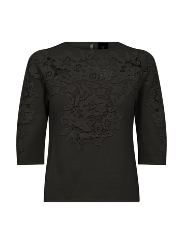 NÜ DAC Blouse gebreid Blouses Zwart