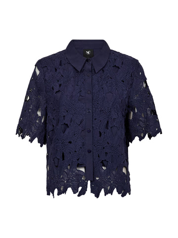 NÜ DECIA Kantenshirt Overhemden 476 Navy