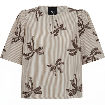 NÜ Diga Top Tops en t-shirts 288 Brown Stripe