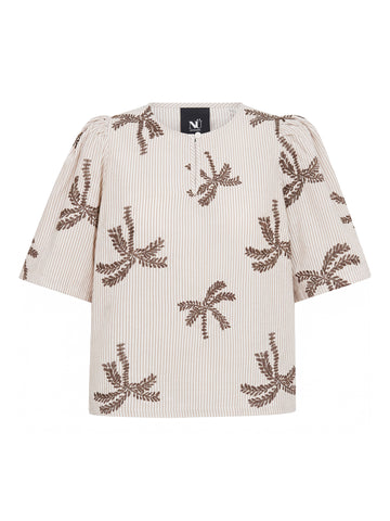 NÜ Diga Top Tops en t-shirts 288 Brown Stripe
