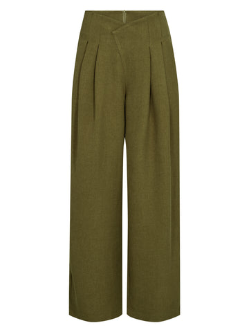 NÜ EDITH broek met hoge taille Broeken 346 Moss