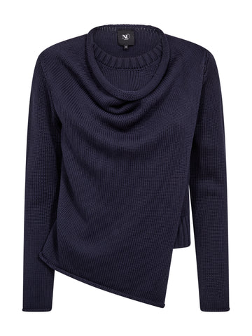NÜ ELLA gebreide blouse Breigoed 476 Navy