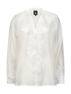 NÜ ELLY Shirt ruche Overhemden 110 Creme