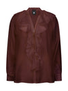 NÜ ELLY Shirt ruche Overhemden 640 Burgundy