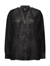 NÜ ELLY Shirt ruche Overhemden Zwart