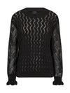 NÜ ELMA Blouse Gebreid Blouses Zwart