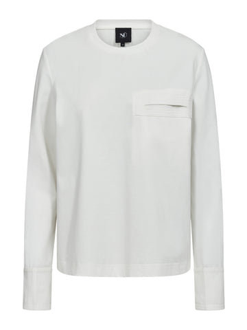 NÜ EMMA T-shirt met lange mouwen Tops en t-shirts 110 Creme