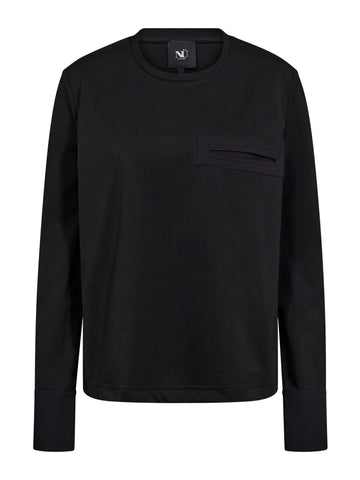 NÜ EMMA T-shirt met lange mouwen Tops en t-shirts Zwart