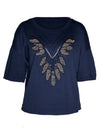 NÜ ERIN T-shirt Tops en t-shirts 476 Navy