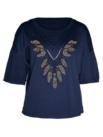 NÜ ERIN T-shirt Tops en t-shirts 476 Navy