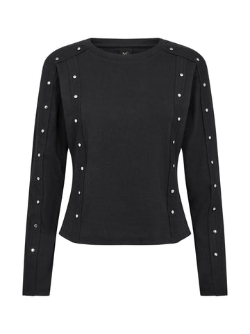 NÜ ERIN T-shirt met lange mouwen Tops en t-shirts Zwart
