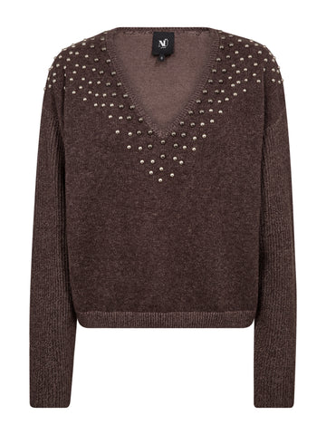NÜ EUGENIA Blouse Gebreid Breigoed 289 Brown Mix