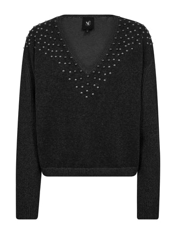 NÜ EUGENIA Blouse Gebreid Breigoed Zwart