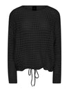 NÜ EVALINA Gebreide blouse Blouses Zwart