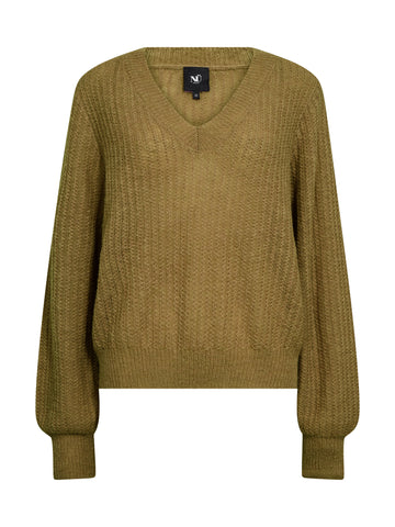 NÜ "EVANGELINE blouse gebreid" Breigoed 346 Moss