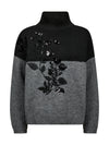 NÜ EVE gebreide blouse Breigoed 901 Grey mix