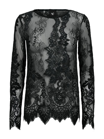 NÜ Essie Kanten Blouse Blouses Zwart