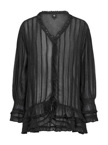 NÜ FELINE Blouse Blouses Zwart