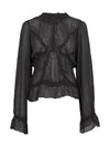 NÜ FELINE blouse Blouses Zwart