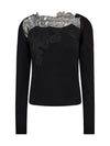 NÜ FIE blouse knit Breigoed Zwart