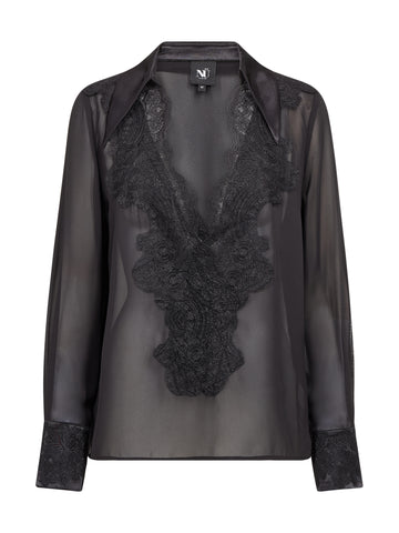 NÜ FRIDA shirt Overhemden Zwart