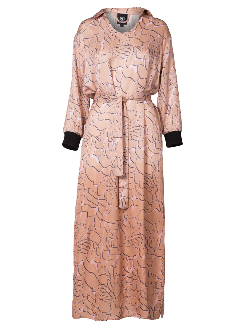 NÜ ODESSA jurk met patroon Jurken 649 Terracotta Dust mix