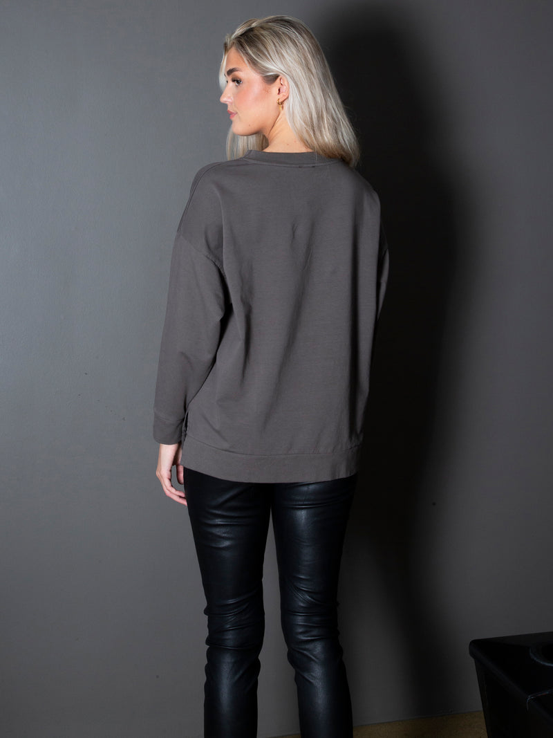 NÜ SONIA sweat blouse Blouses 218 Taupe