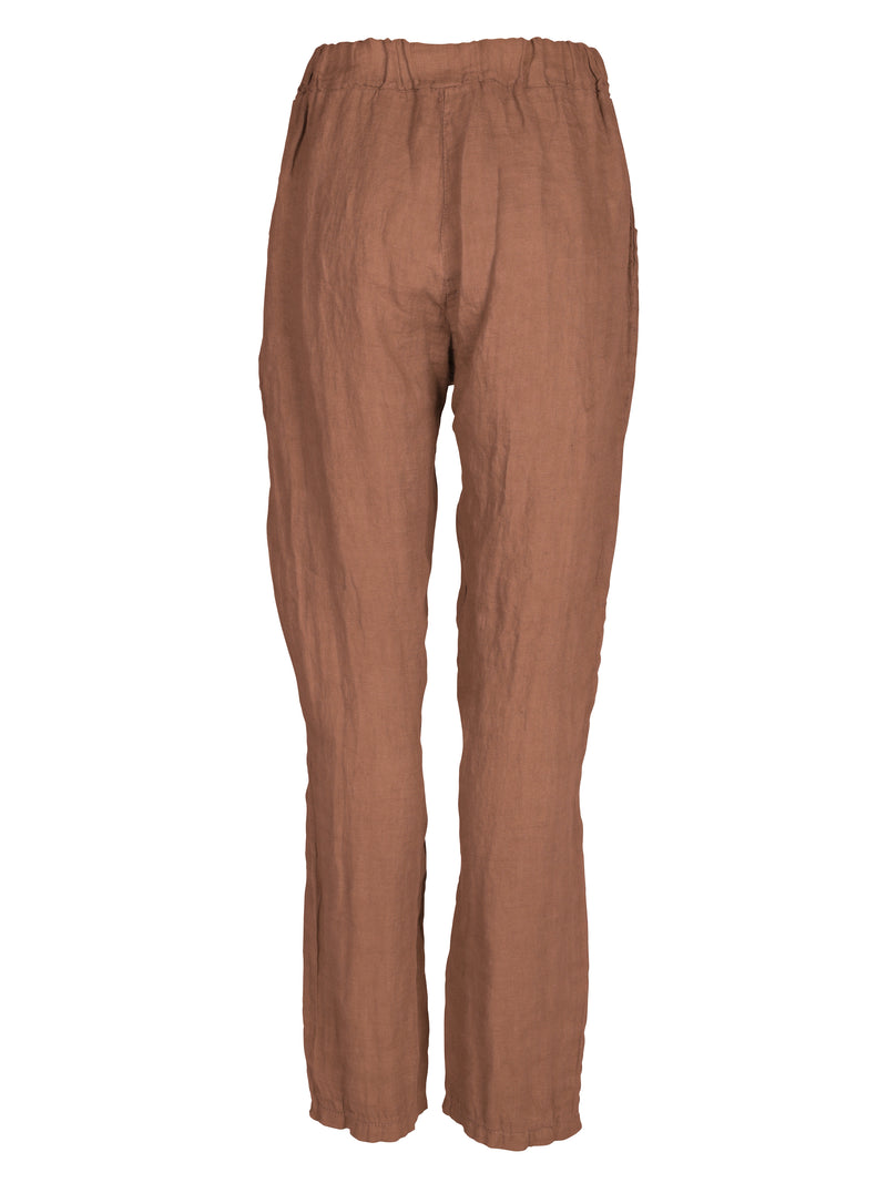 NÜ POLETTE linnen broek Broeken 286 Mocca Mousse