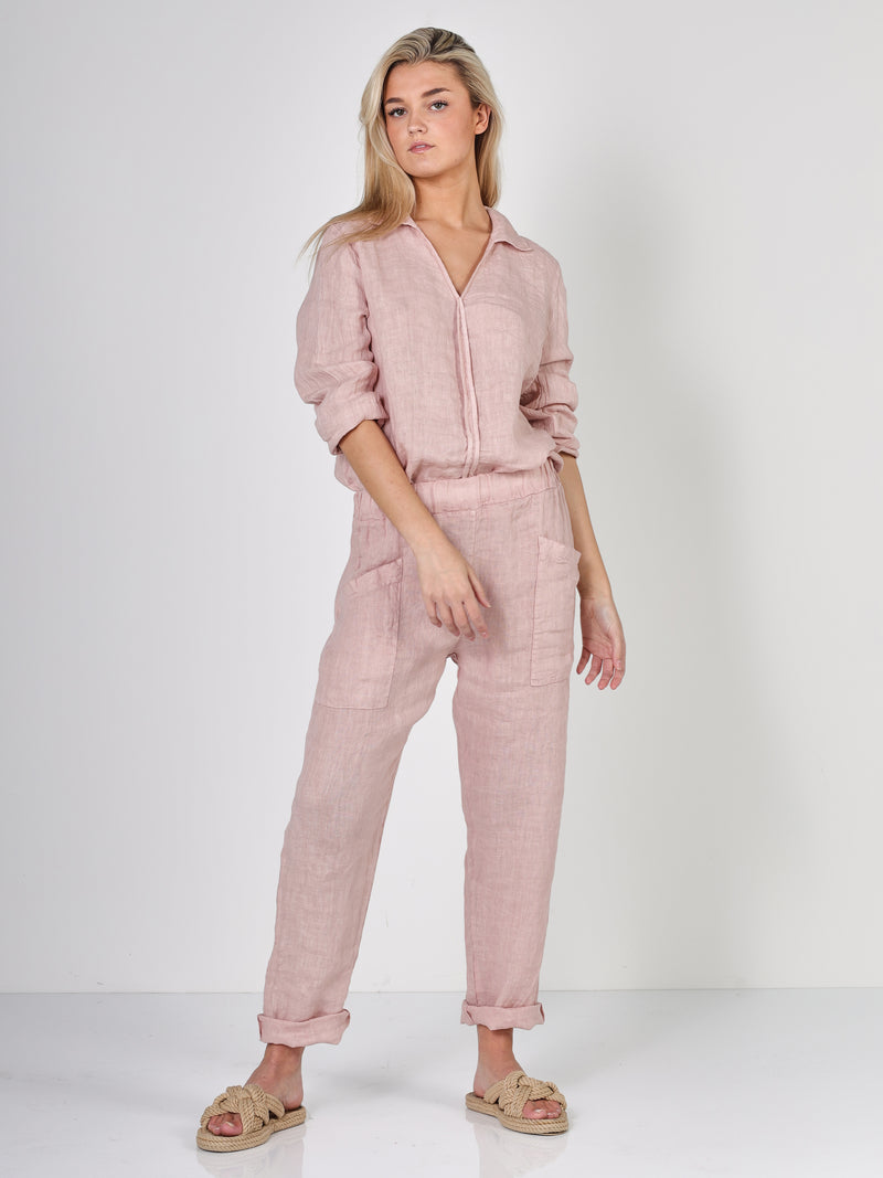 NÜ POLETTE linnen broek Broeken 603 Ash Rose