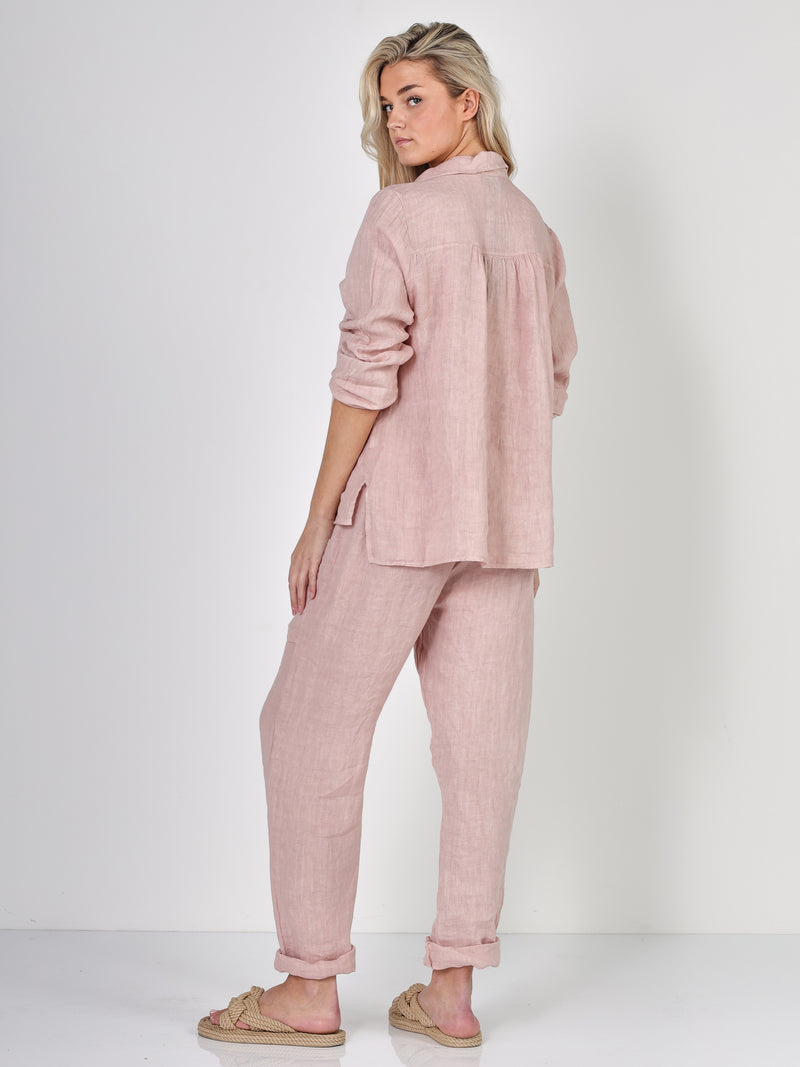 NÜ POLETTE linnen broek Broeken 603 Ash Rose