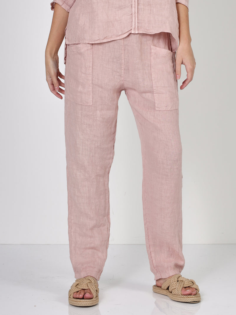 NÜ POLETTE linnen broek Broeken 603 Ash Rose